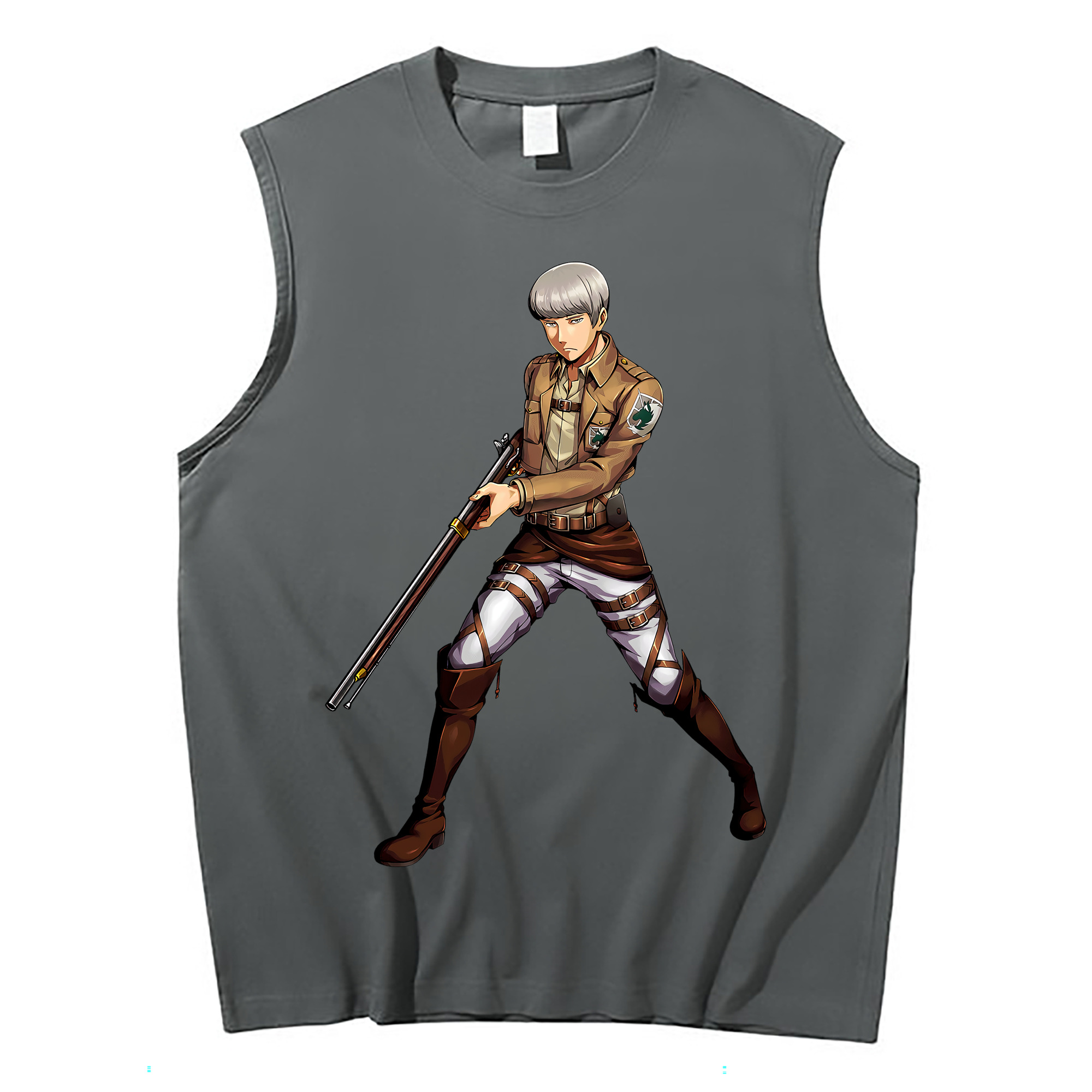（画像用） 進撃の巨人 Attack on Titan コットン100％タンクトップ（フロントプリント）